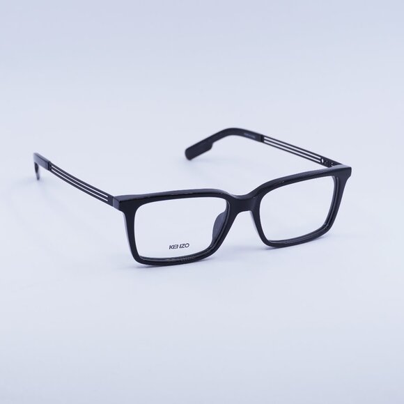 Kenzo KZ50016U 001 Eyeglasses Shiny Black 52mm Square Frame - Picture 1 of 11